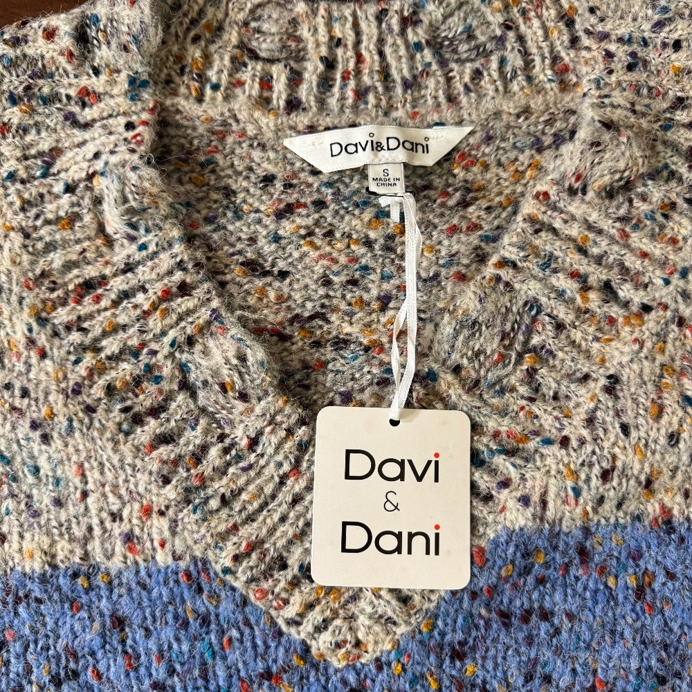 CONFETTI AND COLOR BLOCK SWEATER - Picture 7 of 10
